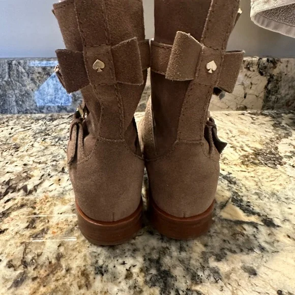 Kate Spade Taupe Suede Ankle Boots - Picture 3 of 9